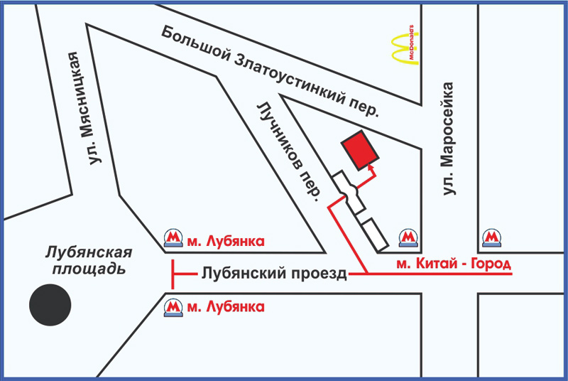 Лубянский проезд карта москвы